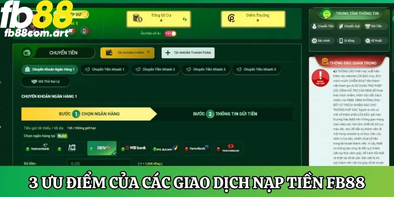 Hướng dẫn chi tiết A đến Z các bước nạp tiền FB88